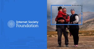 Internet Society Foundation generic image placeholder showing a Mongolian family in front of a mountain range