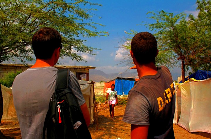 helpngo Two Help.NGO workers in a village