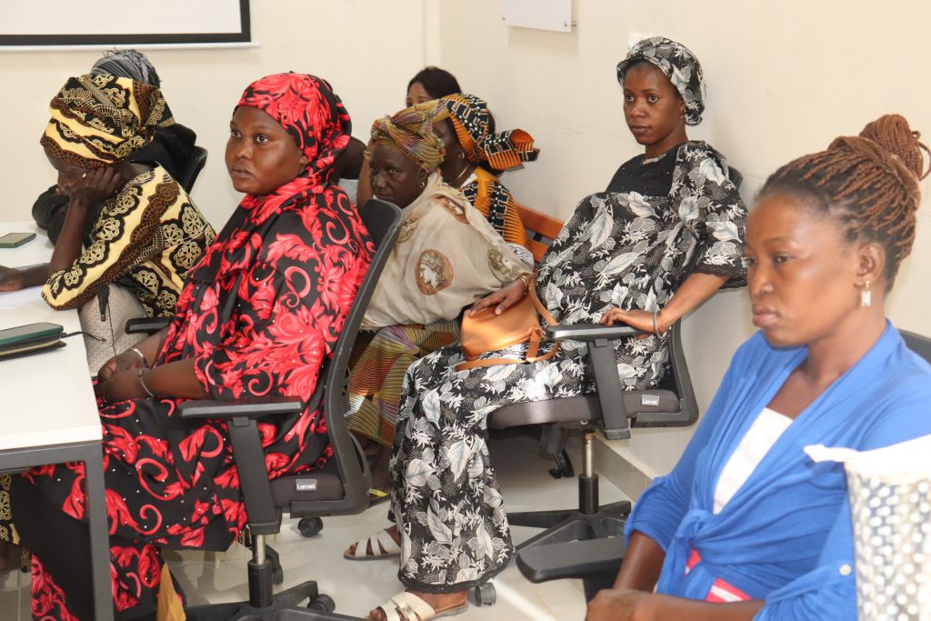 Project beneficiaries in a classroom