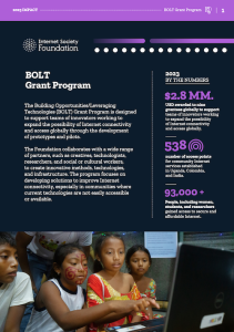 Portada del informe de impacto BOLT 2023