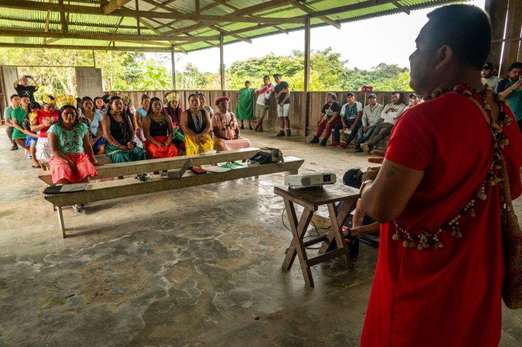 A meeting of an indigenous community.