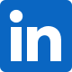 Linkedin logo icon featuring a white In symbol