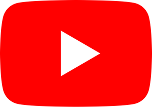 YouTube logo featuring a red square with a white play button in the center.