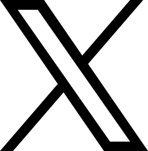 X logo icon with letter X in black square