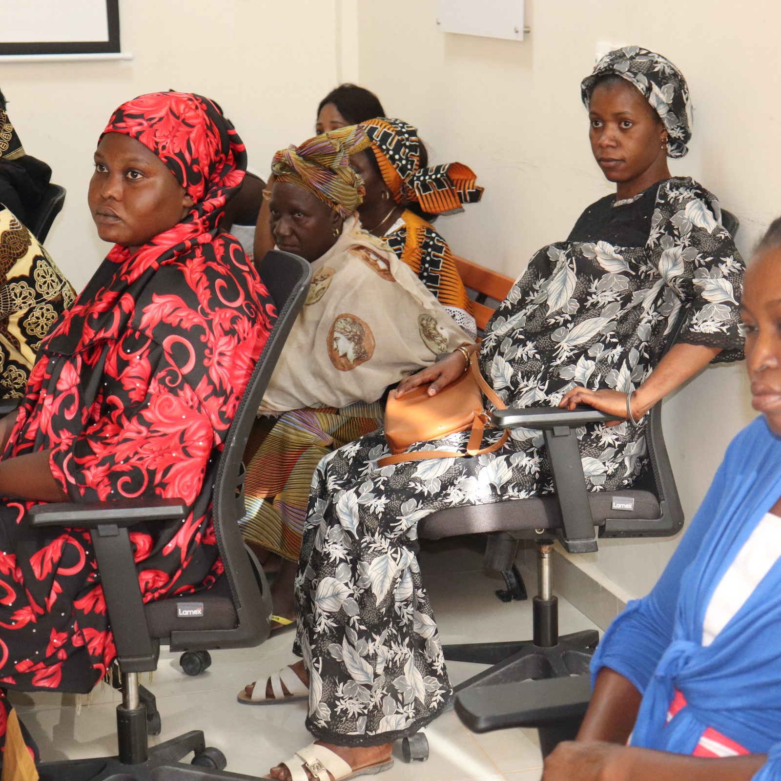 Project beneficiaries in a classroom
